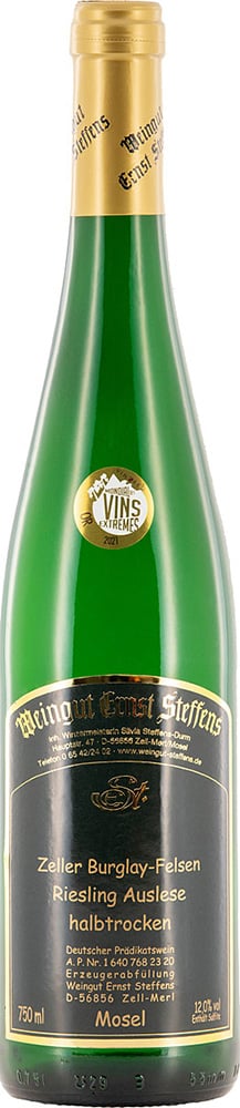 2019 Zeller Burglay-Felsen Riesling Auslese reflection