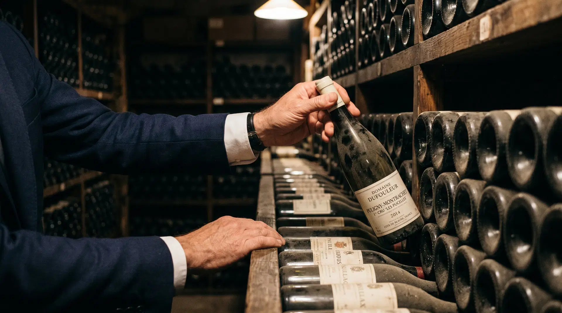 Weinkeller Präsentation von älterem Wein