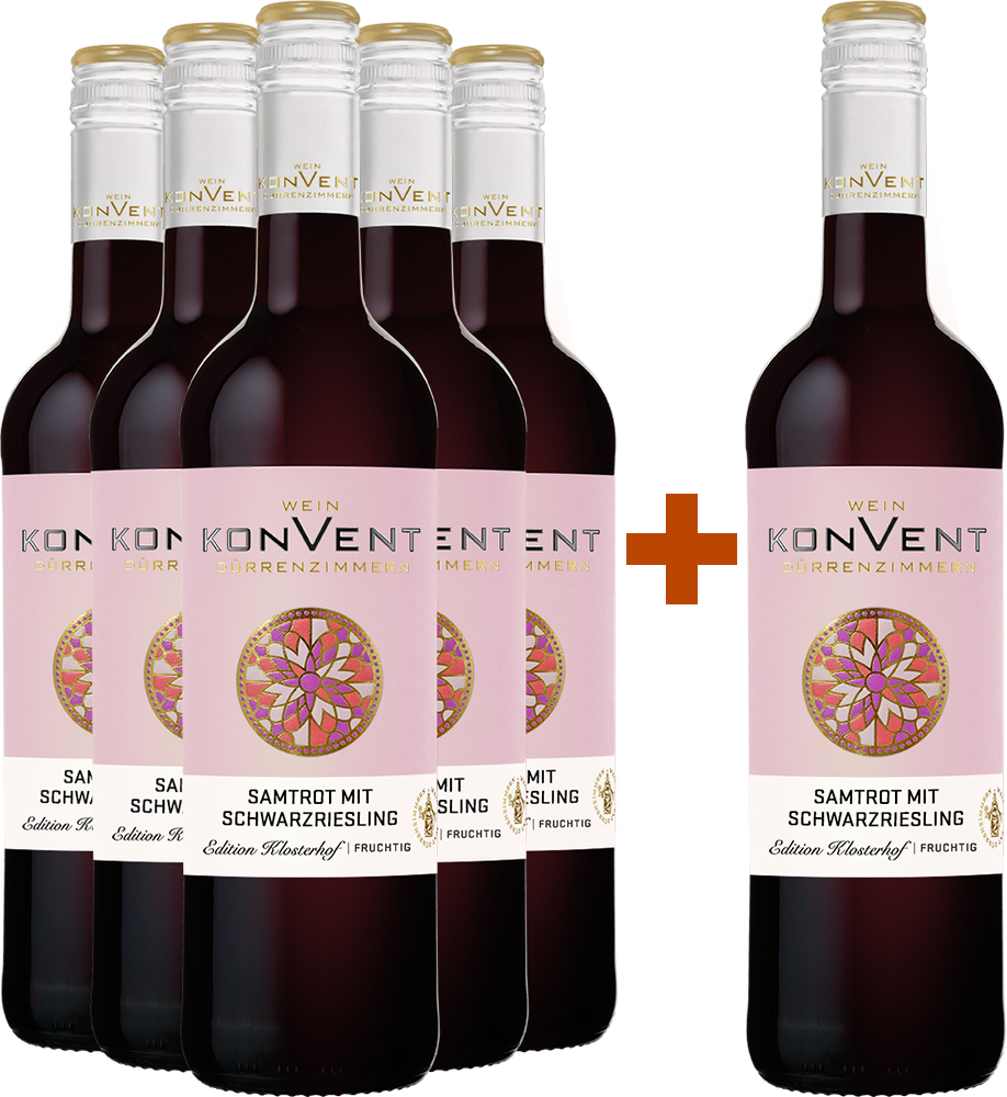 5+1 Paket Klosterhof Samtrot mit Schwarzriesling 2024