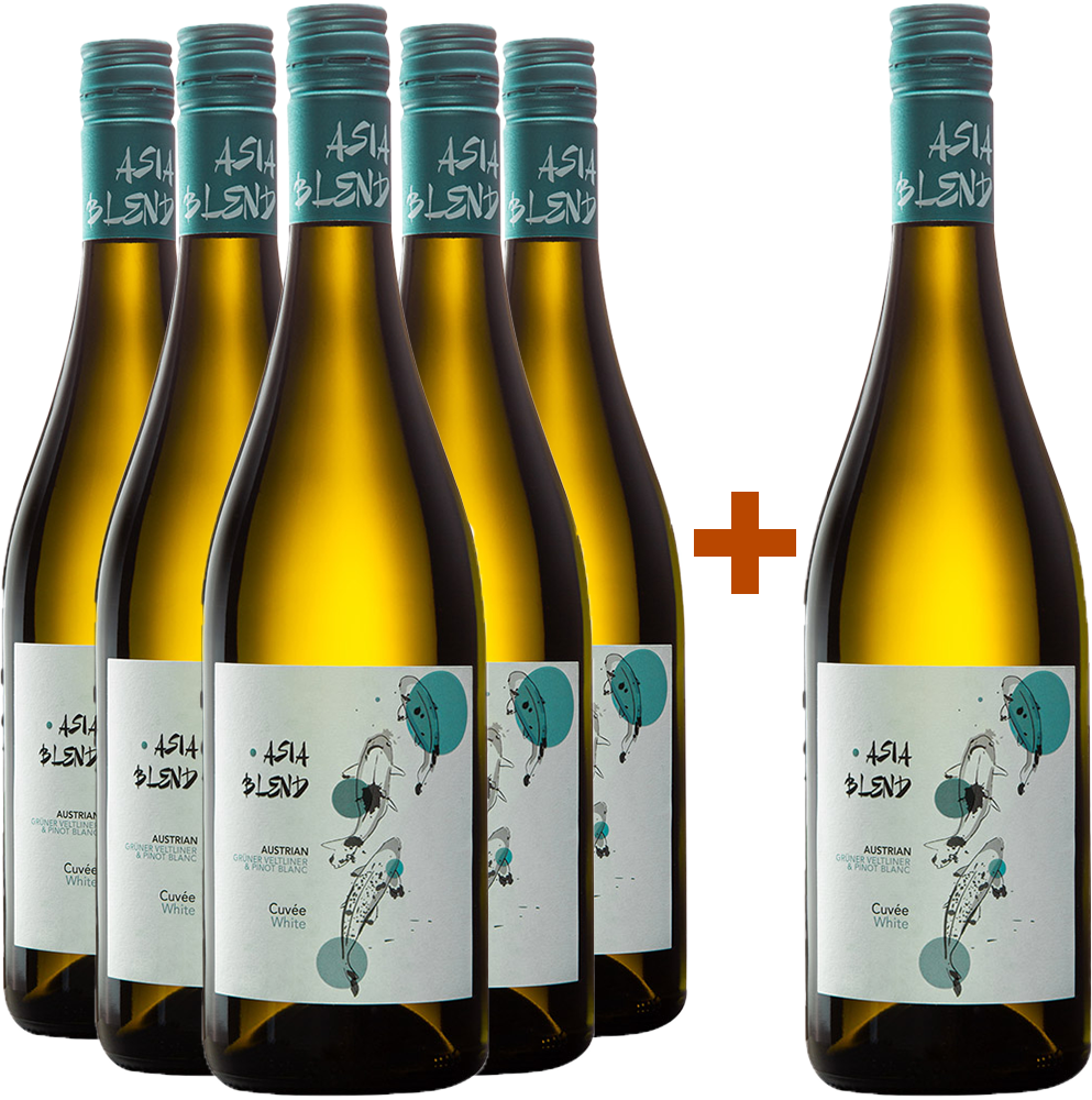 5+1 Paket Asia Blend Cuvée weiß trocken