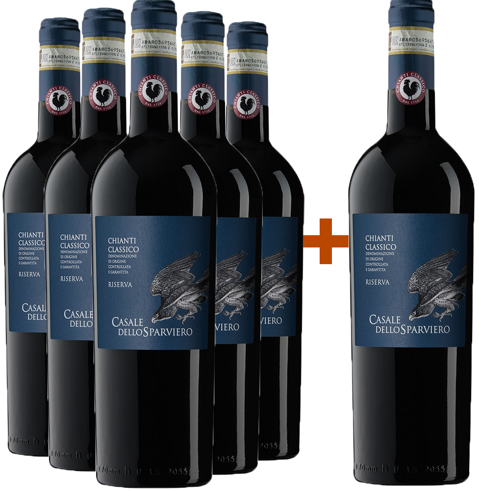 5+1 Paket Casale dello Sparviero Chianti Classico Riserva DOCG BIO