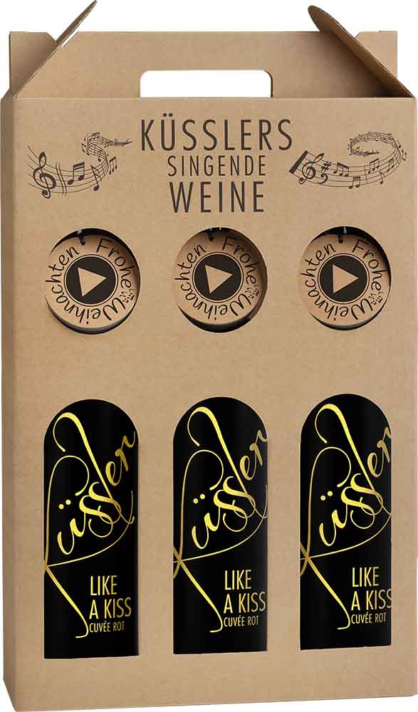 2025 Singender Weihnachtswein im 3er-Geschenkkarton rosé