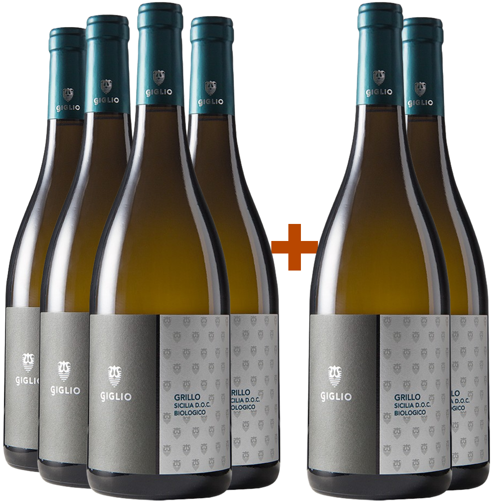4+2 Paket GIglio Grillo Sicilia DOC BIO BIO