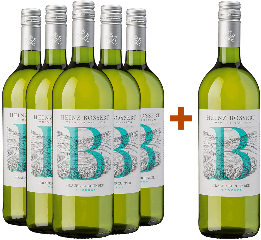 5+1 Paket "Heinz Bossert" Grauburgunder trocken 1,0L