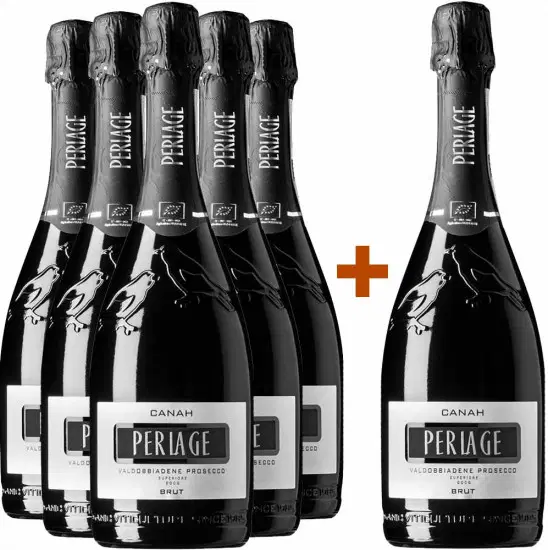 5+1 Paket Canah Valdobbiadene Prosecco Superiore DOCG brut Bio