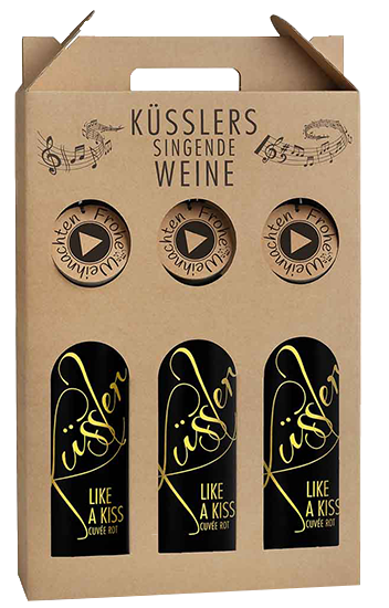 2025 Singender Weihnachtswein im 3er-Geschenkkarton weiß