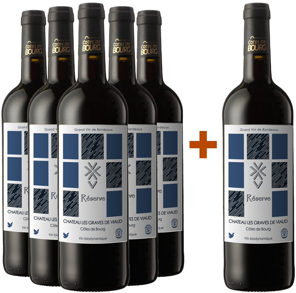 5+1 Paket "Réserve" Côtes de Bourg AOP BIO