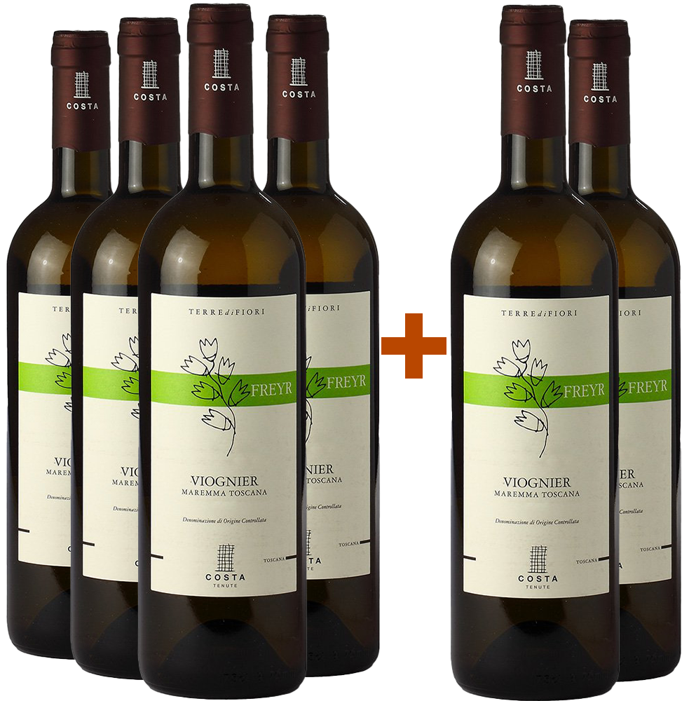 4+2 Paket Terredifiori Freyer Viognier Maremma Toscana DOC 