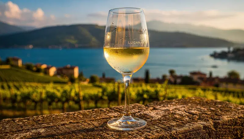Lugana Weißwein Glas