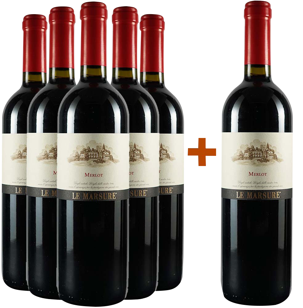 5+1 Paket Merlot Le Marsure Friuli DOC
