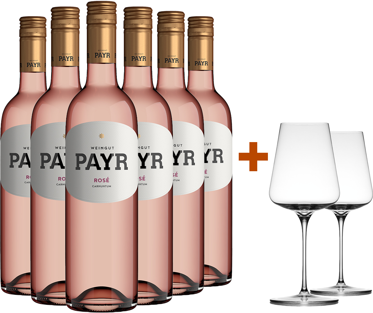 ÖTW Rosé-Paket + 2 GRATIS Weingläser von UNO Glassworks BIO