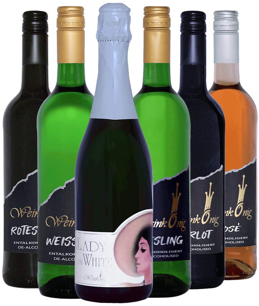 Entalkoholisierter Wein und Sekt - Weinkönig -6er-Probierpaket