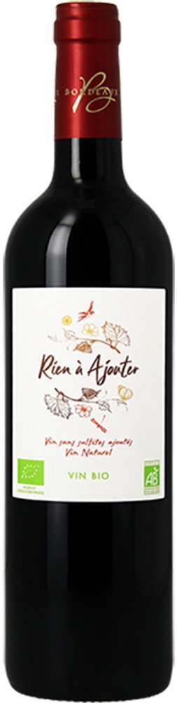 2024 "Rien à Ajouter Bx sans sulfite" Bordeaux AOP BIO reflection