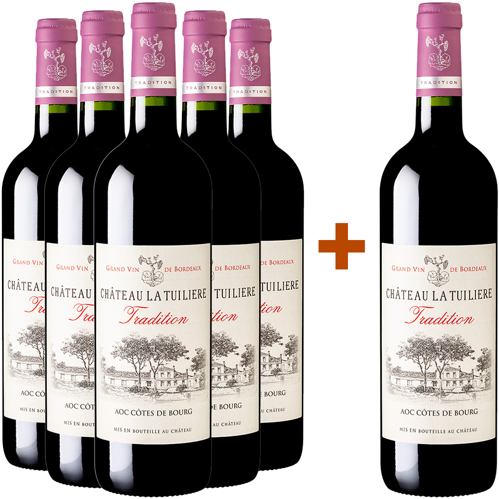 5+1 Paket Château La Tuilière Tradition Côtes de Bourg AOP