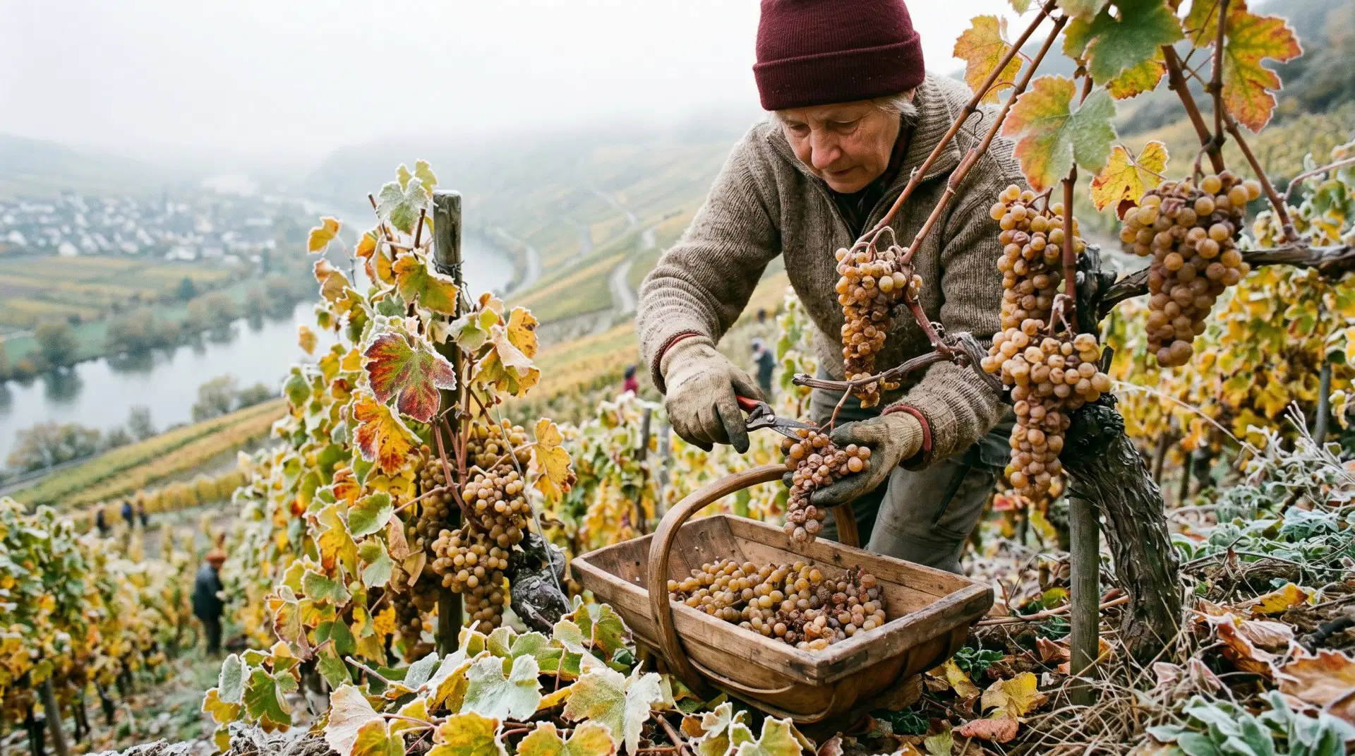 Bild von weinreben, viel natur in grünen farben