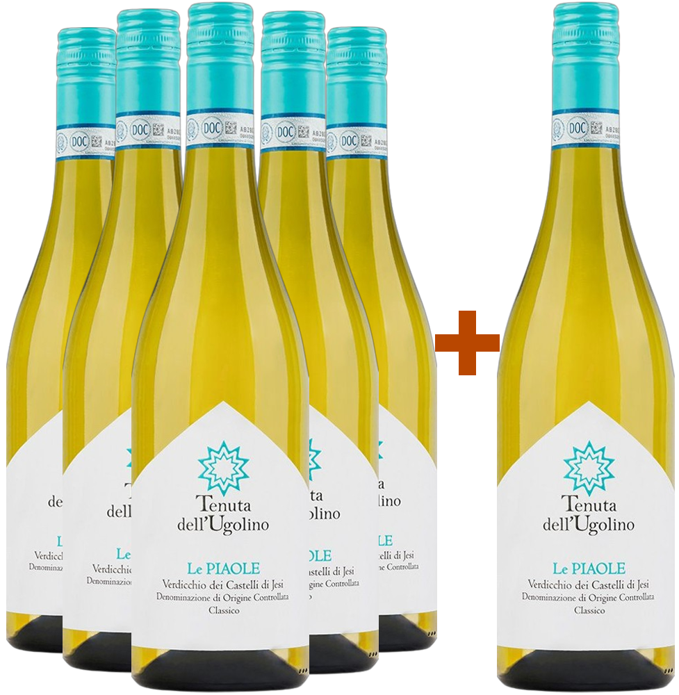 5+1 Paket Le Piaole Verdicchio dei Castelli di Jesi Classico BIO