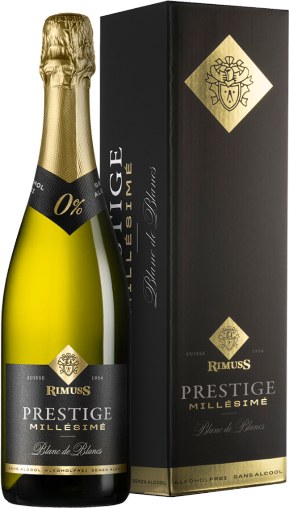 2024 Rimuss Prestige Blanc de Blancs Millésimé alkoholfrei 1er Geschenkverpackung