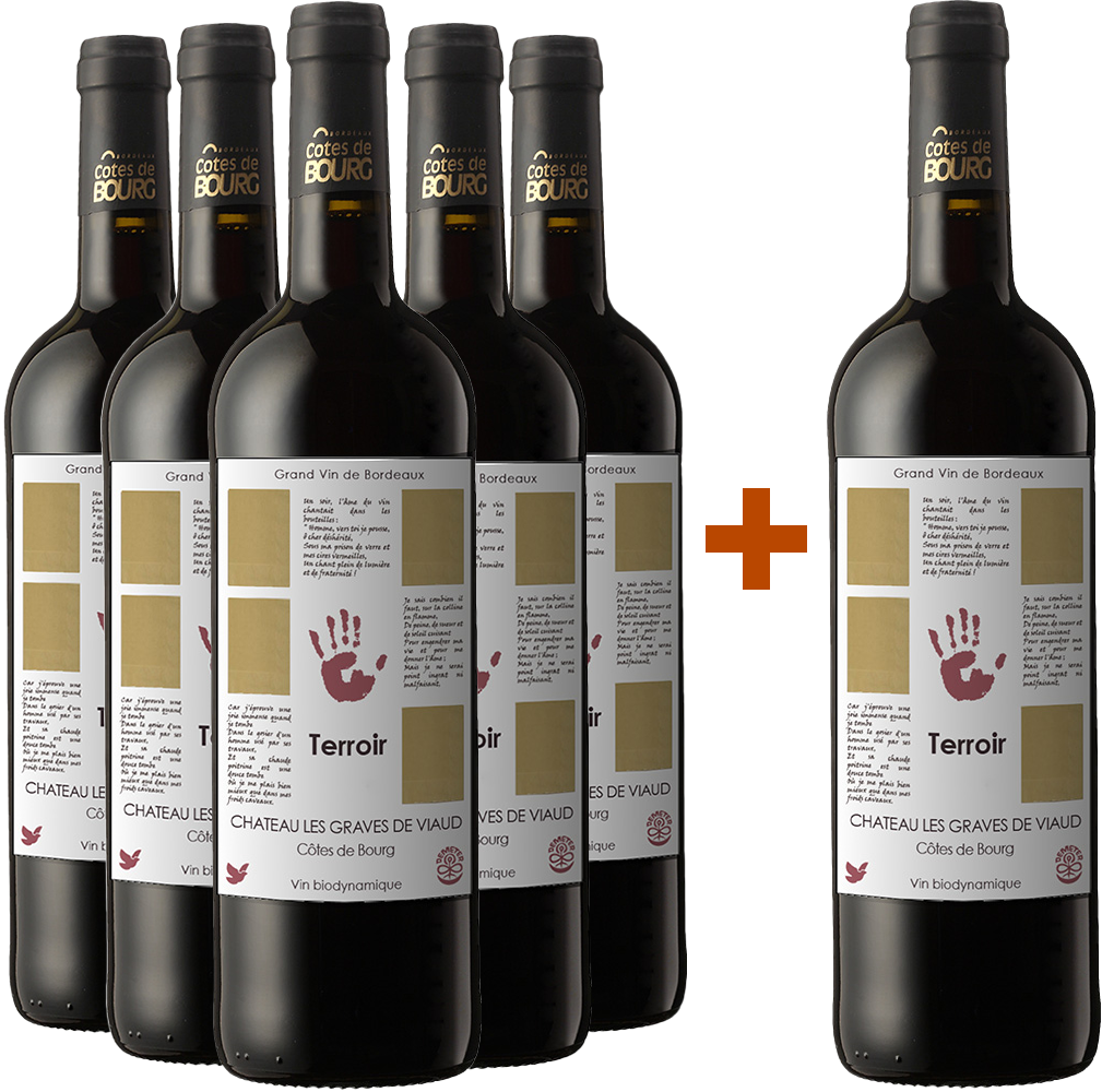 5+1 Paket cuvée "Terroir" Côtes de Bourg AOP BIO