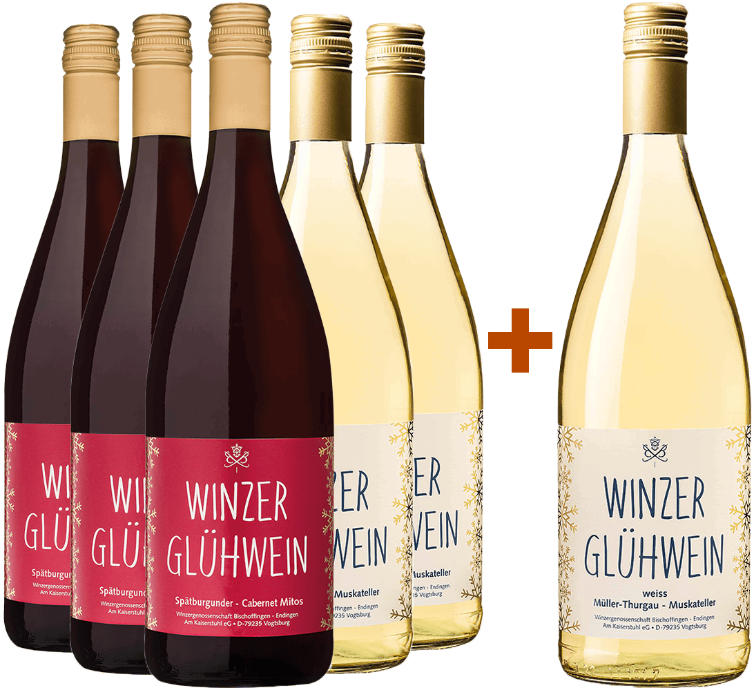 5+1 Paket Winterglühen rot/weiß