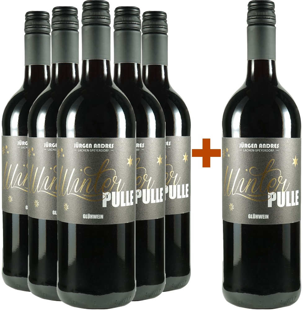 5+1 Glühwein Winterpulle rot Paket