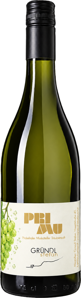 PRIMU – Prickelnder Muskateller-Traubensaft 0,0 % reflection