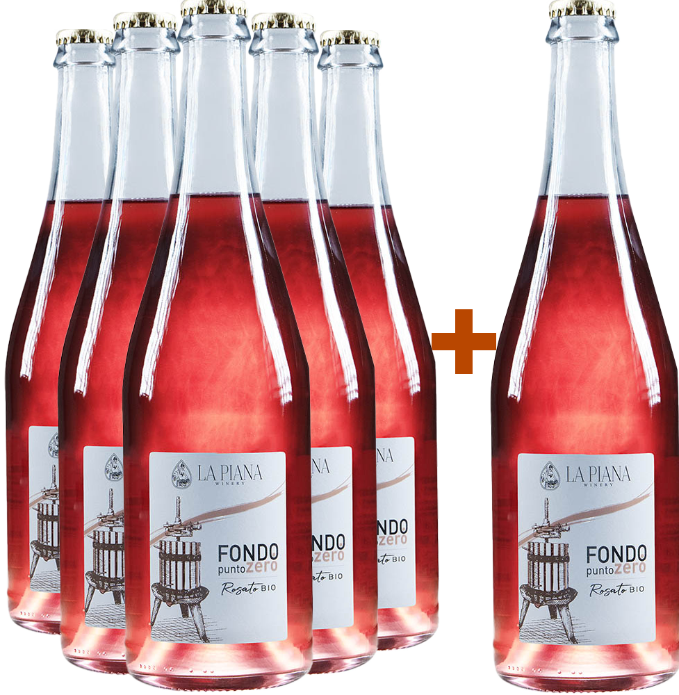 5+1 Paket Fondo Punto Zero Rosato Lambrusco Grasparossa di Castelvetro DOC BIO