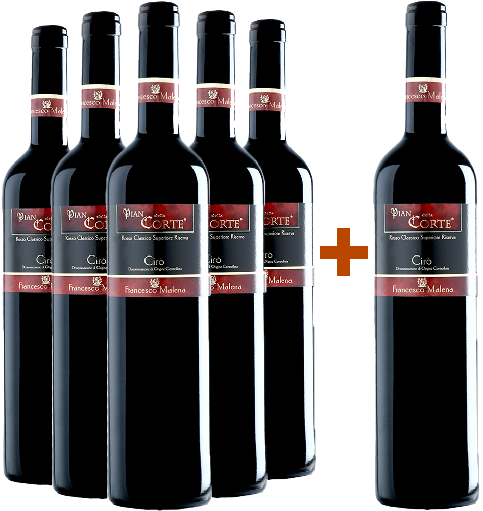 5+1 Paket Pian della Corte Rosso Classico Superiore Riserva Ciró DOC