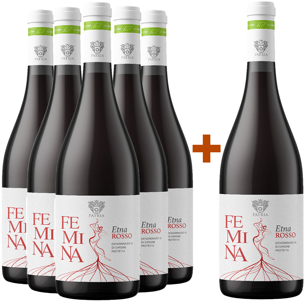 5+1 Paket Femina Rosso Etna DOC BIO