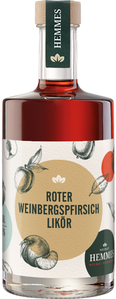 Roter Weinbergspfirsichlikör 0,5 L