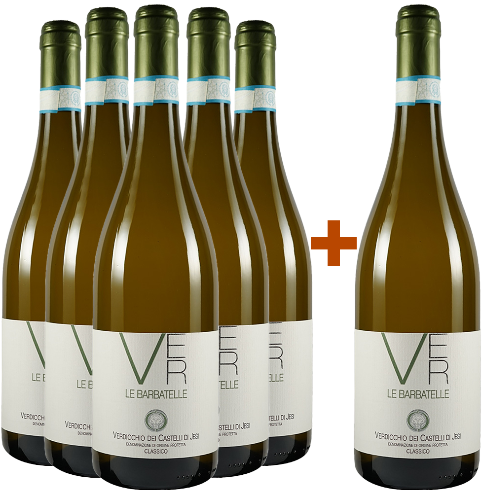 5+1 Paket Le Barbatelle Verdicchio dei Castelli di Jesi DOC 
