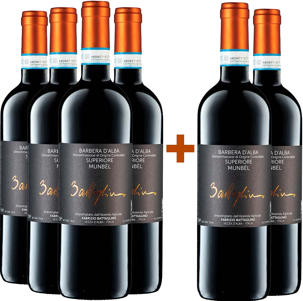 4+2 Paket Munbèl Barbera d'Alba Superiore DOC 
